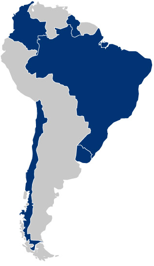 South America locations